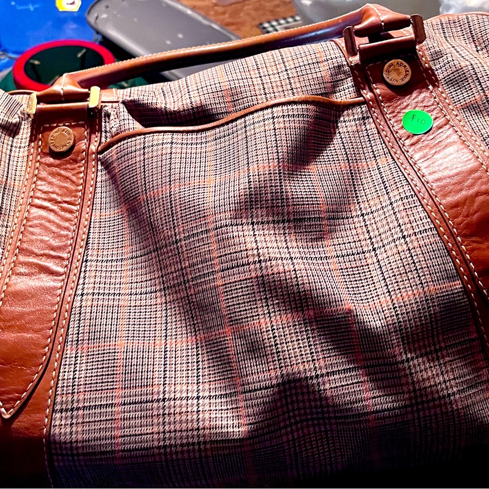 Vinyl satchel.